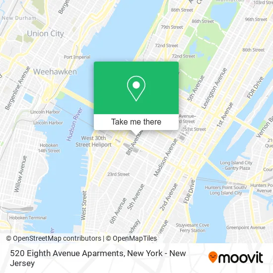 520 Eighth Avenue Aparments map
