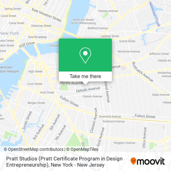 Pratt Studios (Pratt Certificate Program in Design Entrepreneurship) map