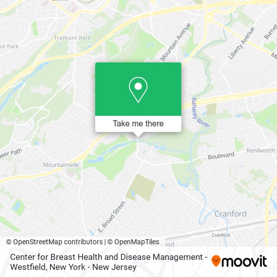 Center for Breast Health and Disease Management - Westfield map