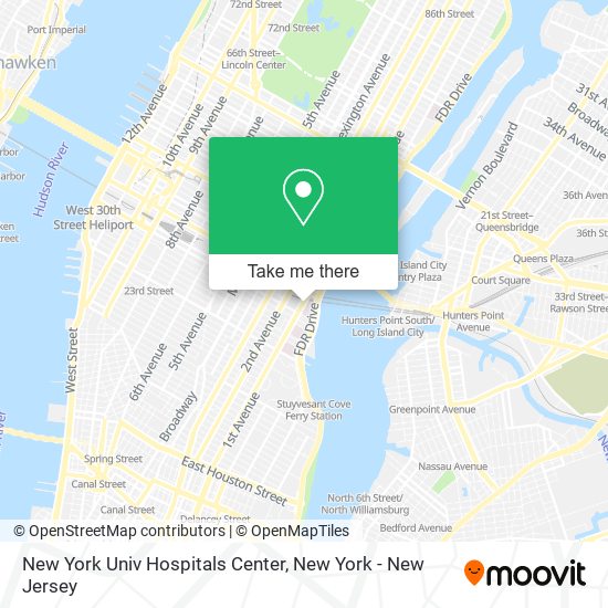 Mapa de New York Univ Hospitals Center