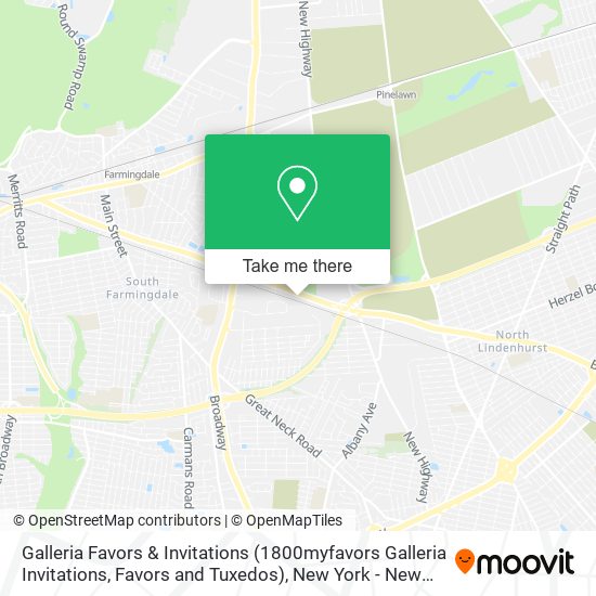 Mapa de Galleria Favors & Invitations (1800myfavors Galleria Invitations, Favors and Tuxedos)