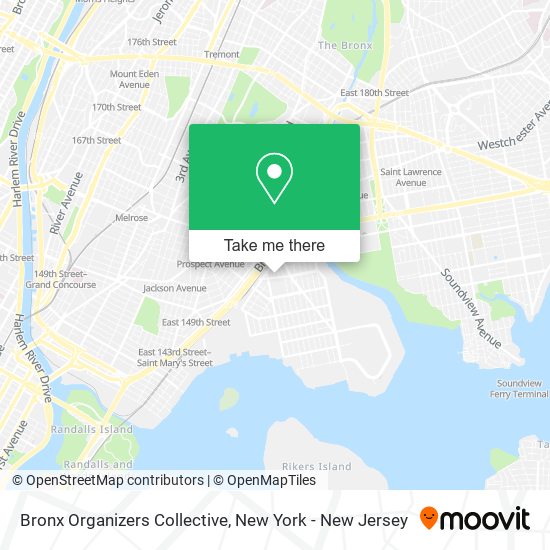Mapa de Bronx Organizers Collective