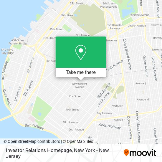 Investor Relations Homepage map