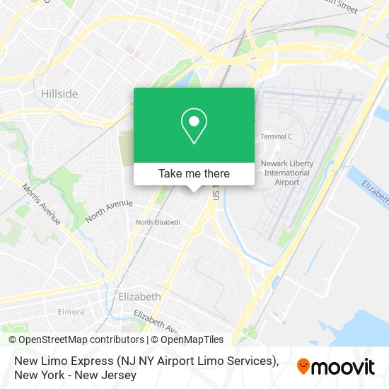 Mapa de New Limo Express (NJ NY Airport Limo Services)