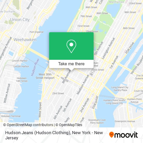 Mapa de Hudson Jeans (Hudson Clothing)
