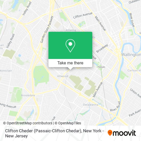 Mapa de Clifton Cheder (Passaic-Clifton Chedar)