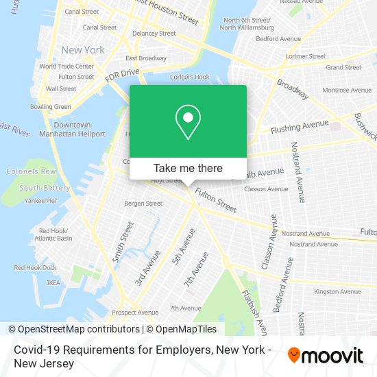 Covid-19 Requirements for Employers map