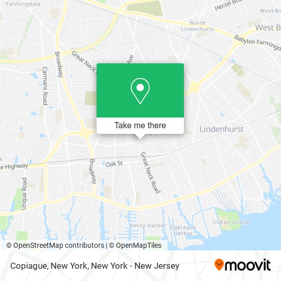 Copiague, New York map