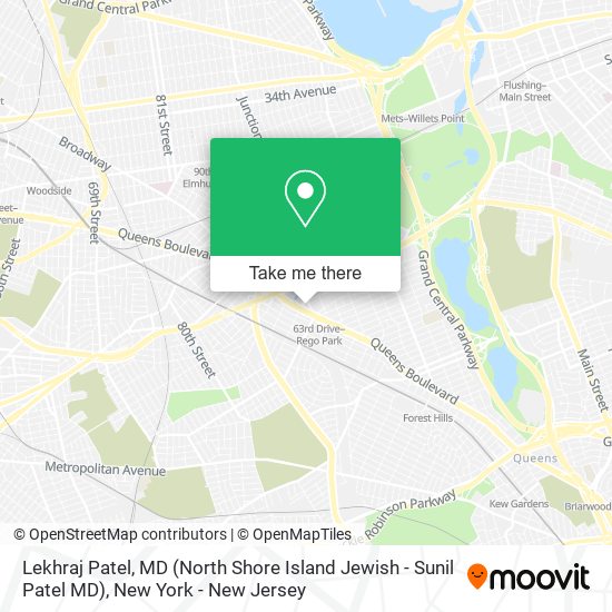 Lekhraj Patel, MD (North Shore Island Jewish - Sunil Patel MD) map