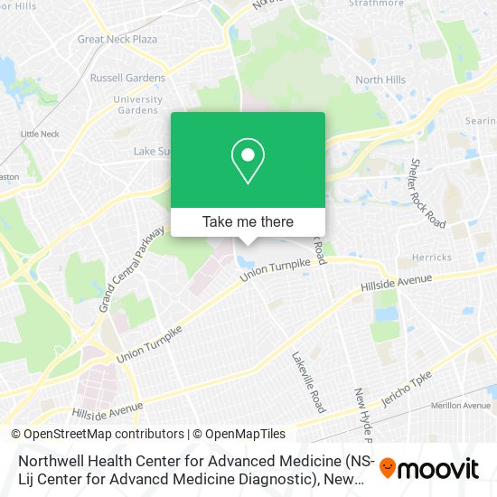 Mapa de Northwell Health Center for Advanced Medicine (NS-Lij Center for Advancd Medicine Diagnostic)