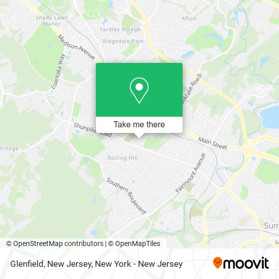 Mapa de Glenfield, New Jersey