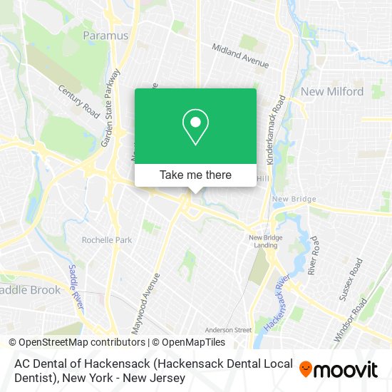 AC Dental of Hackensack (Hackensack Dental Local Dentist) map