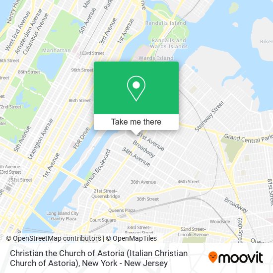 Christian the Church of Astoria map