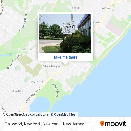 Oakwood, New York map