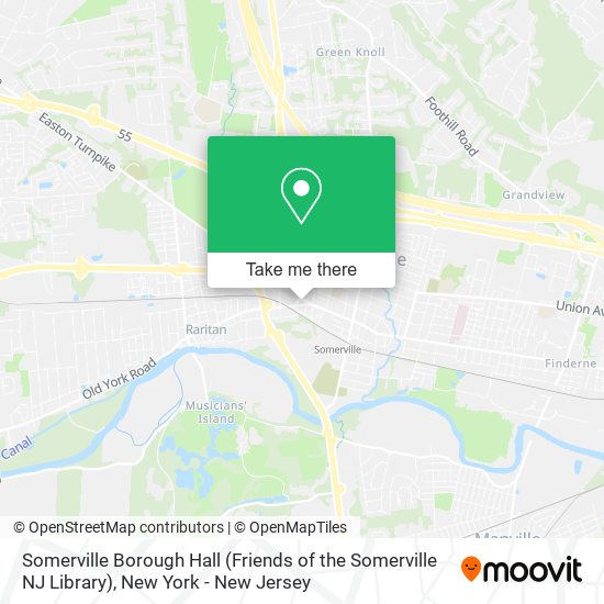 Mapa de Somerville Borough Hall (Friends of the Somerville NJ Library)