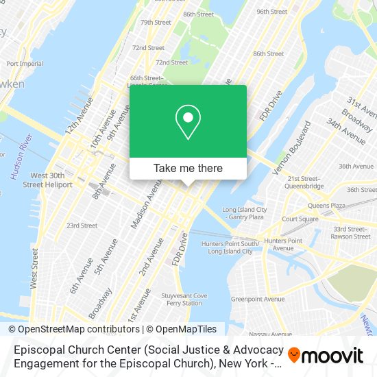 Mapa de Episcopal Church Center (Social Justice & Advocacy Engagement for the Episcopal Church)