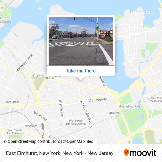 East Elmhurst, New York map