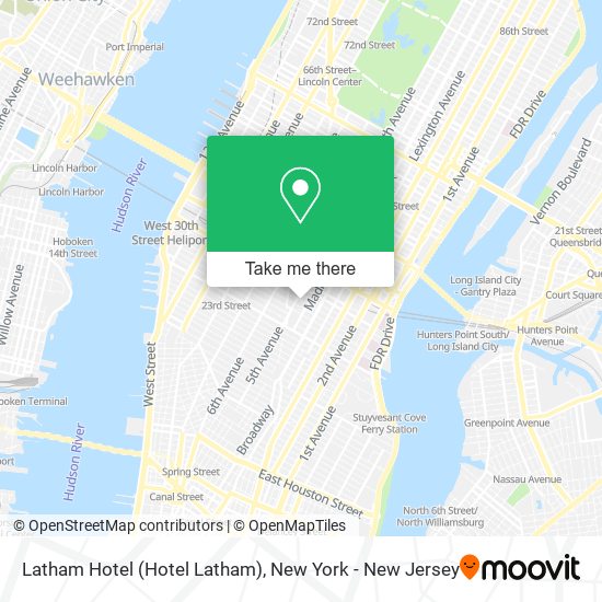 Mapa de Latham Hotel