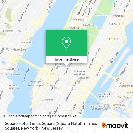Square Hotel Times Square map