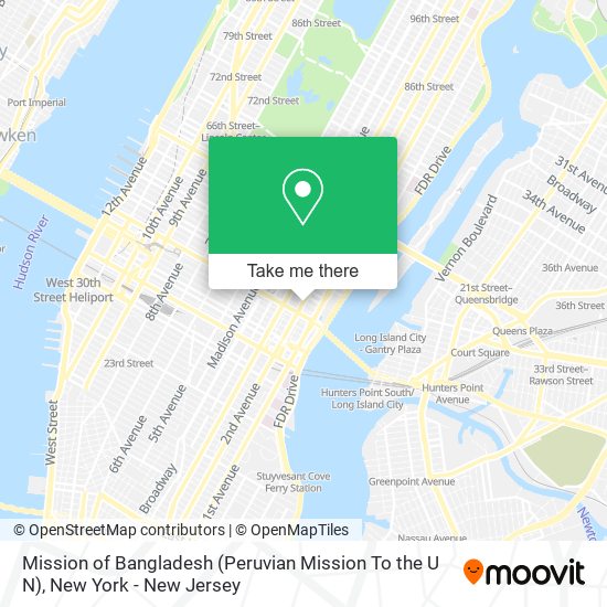 Mission of Bangladesh (Peruvian Mission To the U N) map