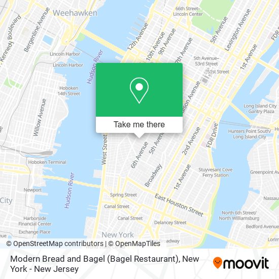 Mapa de Modern Bread and Bagel (Bagel Restaurant)