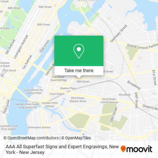 AAA All Superfast Signs and Expert Engravings map