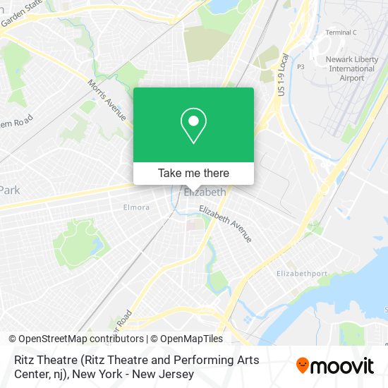 Mapa de Ritz Theatre (Ritz Theatre and Performing Arts Center, nj)