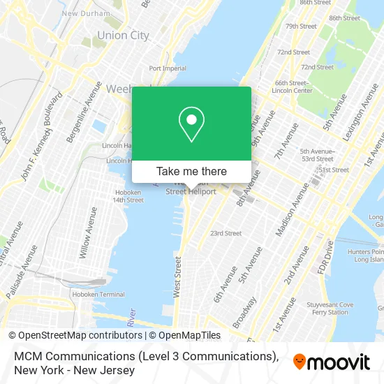 MCM Communications (Level 3 Communications) map