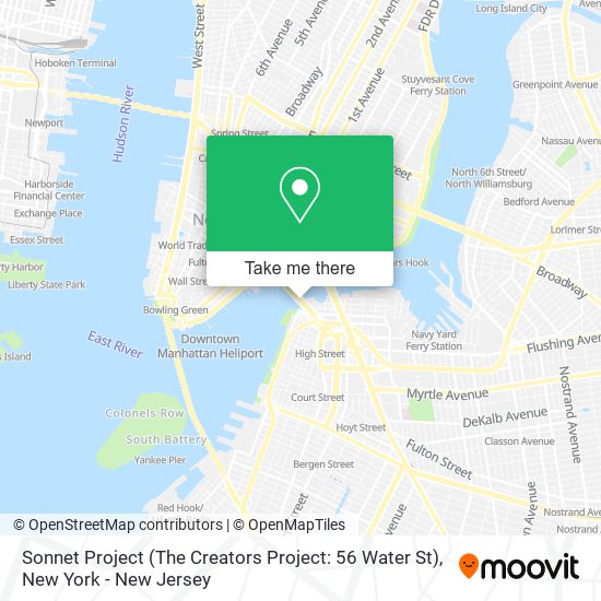 Sonnet Project (The Creators Project: 56 Water St) map