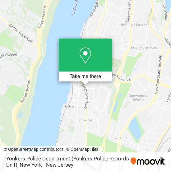 Mapa de Yonkers Police Department (Yonkers Police Records Unit)