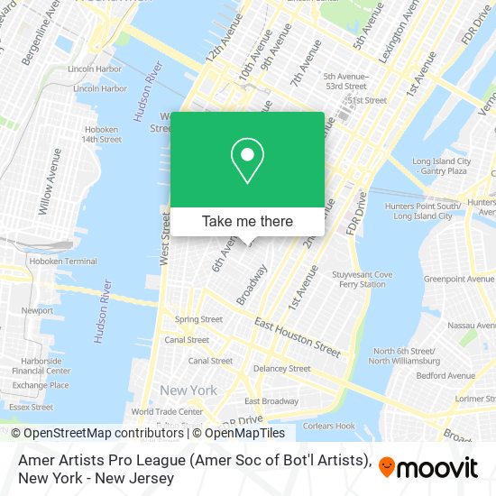 Amer Artists Pro League (Amer Soc of Bot'l Artists) map