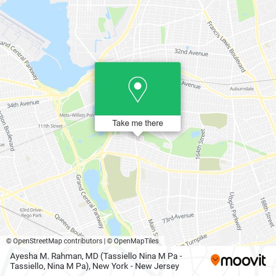 Mapa de Ayesha M. Rahman, MD (Tassiello Nina M Pa - Tassiello, Nina M Pa)