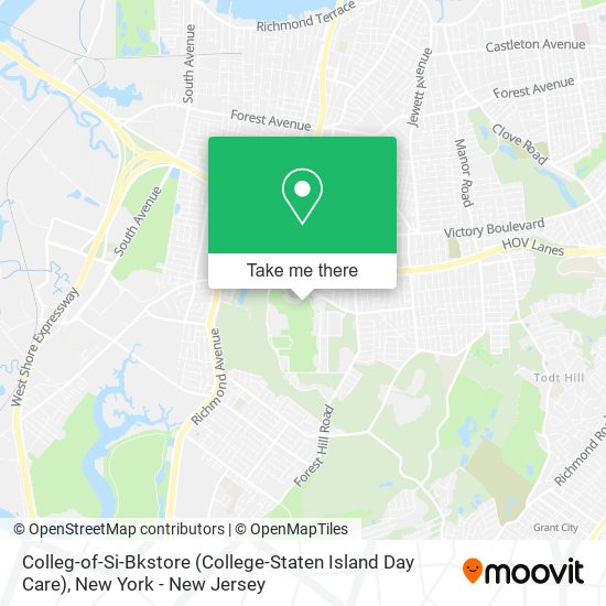 Colleg-of-Si-Bkstore (College-Staten Island Day Care) map