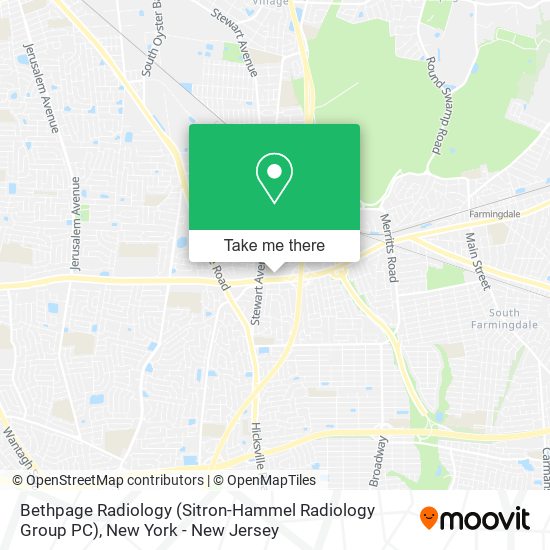 Mapa de Bethpage Radiology (Sitron-Hammel Radiology Group PC)