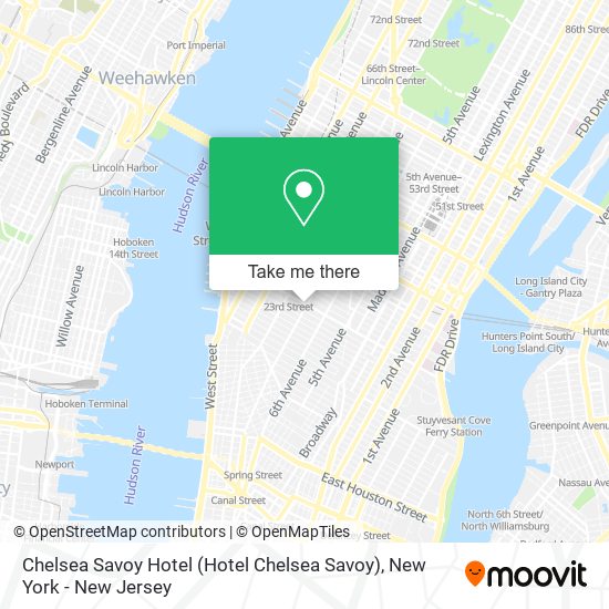 Mapa de Chelsea Savoy Hotel