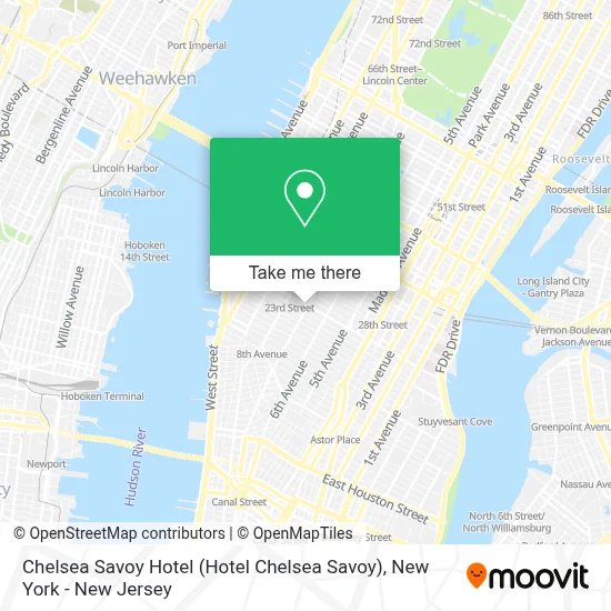 How to Get to Chelsea Savoy Hotel in Manhattan by Subway, Bus or Train?