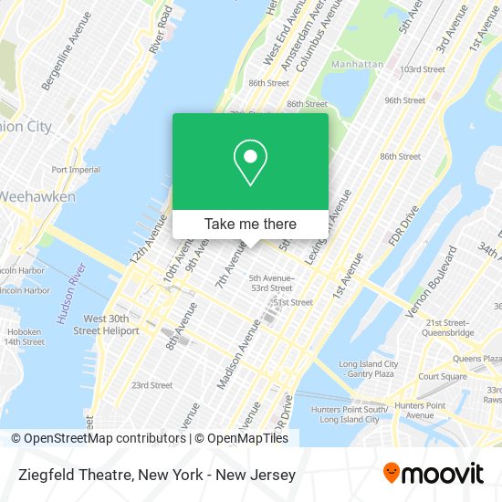 Mapa de Ziegfeld Theatre