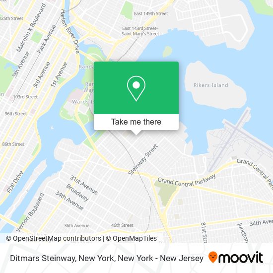 Mapa de Ditmars Steinway, New York