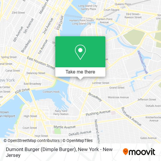 Mapa de Dumont Burger (Dimple Burger)