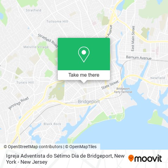 Mapa de Igreja Adventista do Sétimo Dia de Bridgeport