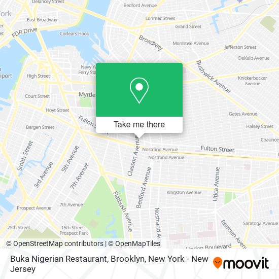 Mapa de Buka Nigerian Restaurant, Brooklyn