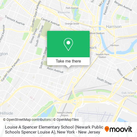 Louise A Spencer Elementary School (Newark Public Schools Spencer Louise A) map