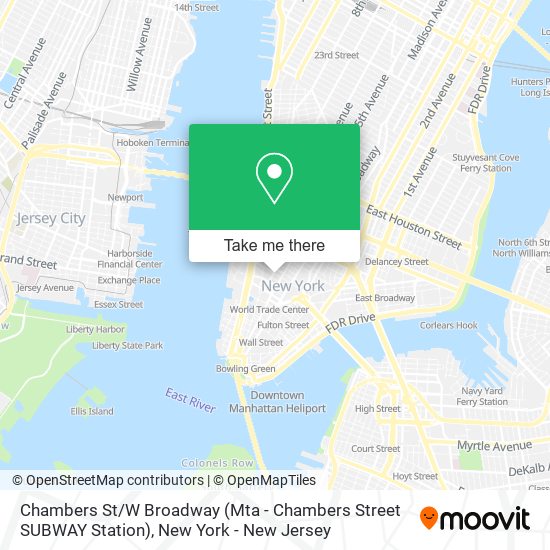 Mapa de Chambers St / W Broadway (Mta - Chambers Street SUBWAY Station)
