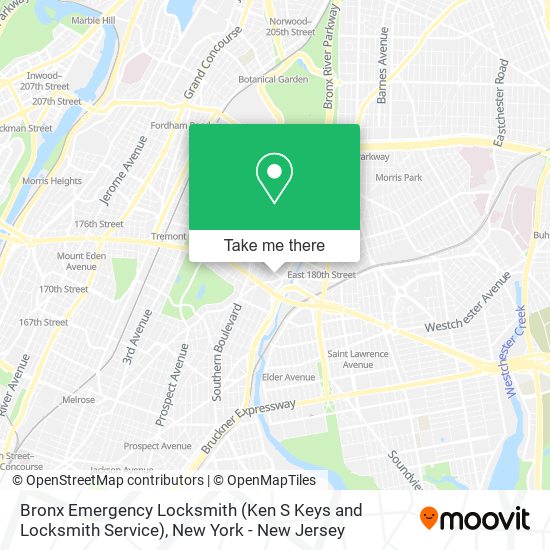 Bronx Emergency Locksmith (Ken S Keys and Locksmith Service) map