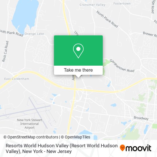 Resorts World Hudson Valley map