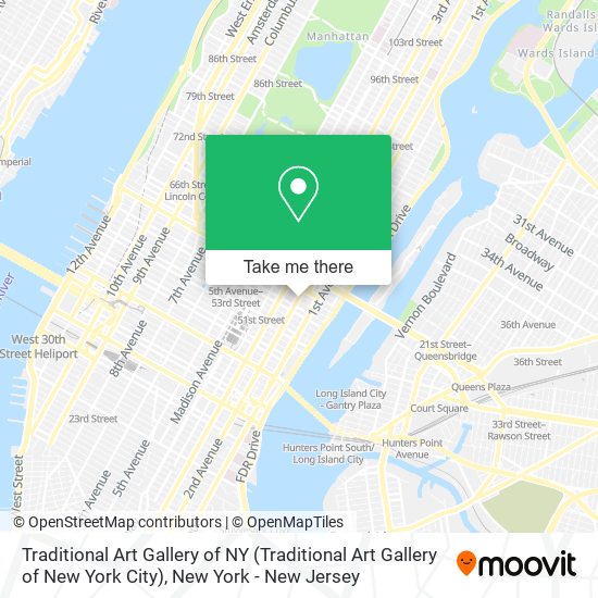 Traditional Art Gallery of NY (Traditional Art Gallery of New York City) map