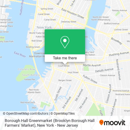 Borough Hall Greenmarket (Brooklyn Borough Hall Farmers' Market) map