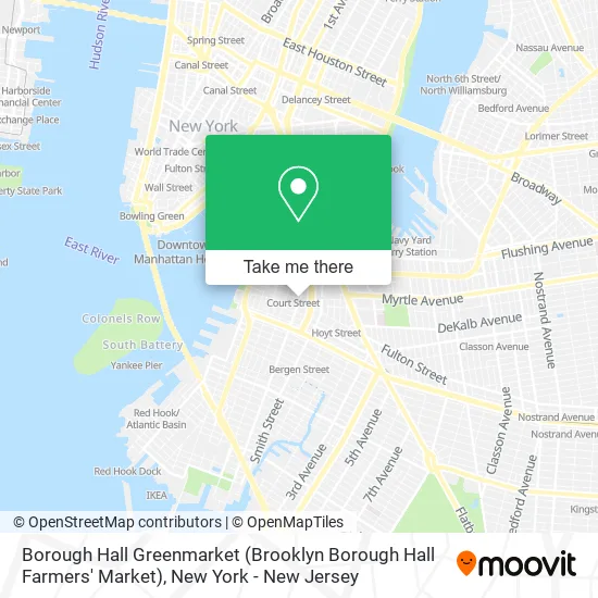 Borough Hall Greenmarket (Brooklyn Borough Hall Farmers' Market) map