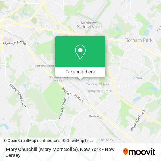 Mary Churchill (Mary Marr Sell S) map