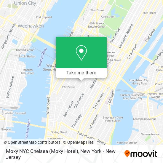 Mapa de Moxy NYC Chelsea (Moxy Hotel)